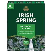 Irish Spring Original Clean Soap With Flaxseed Oil 8 Bars 104.8g